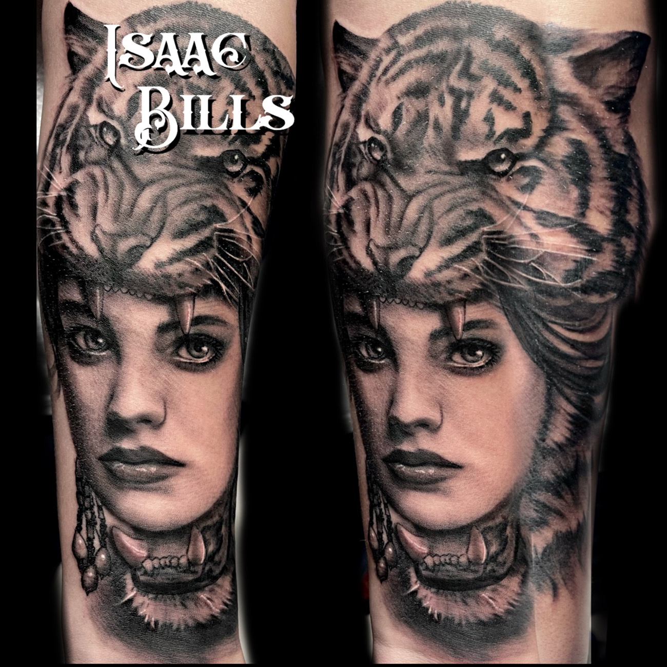 Portrait, Black and Gray, Animal, Realism tattoo by Orlando Tattoo